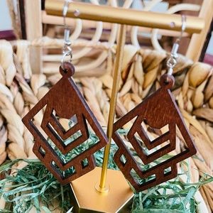 Boho Wooden Earrings
